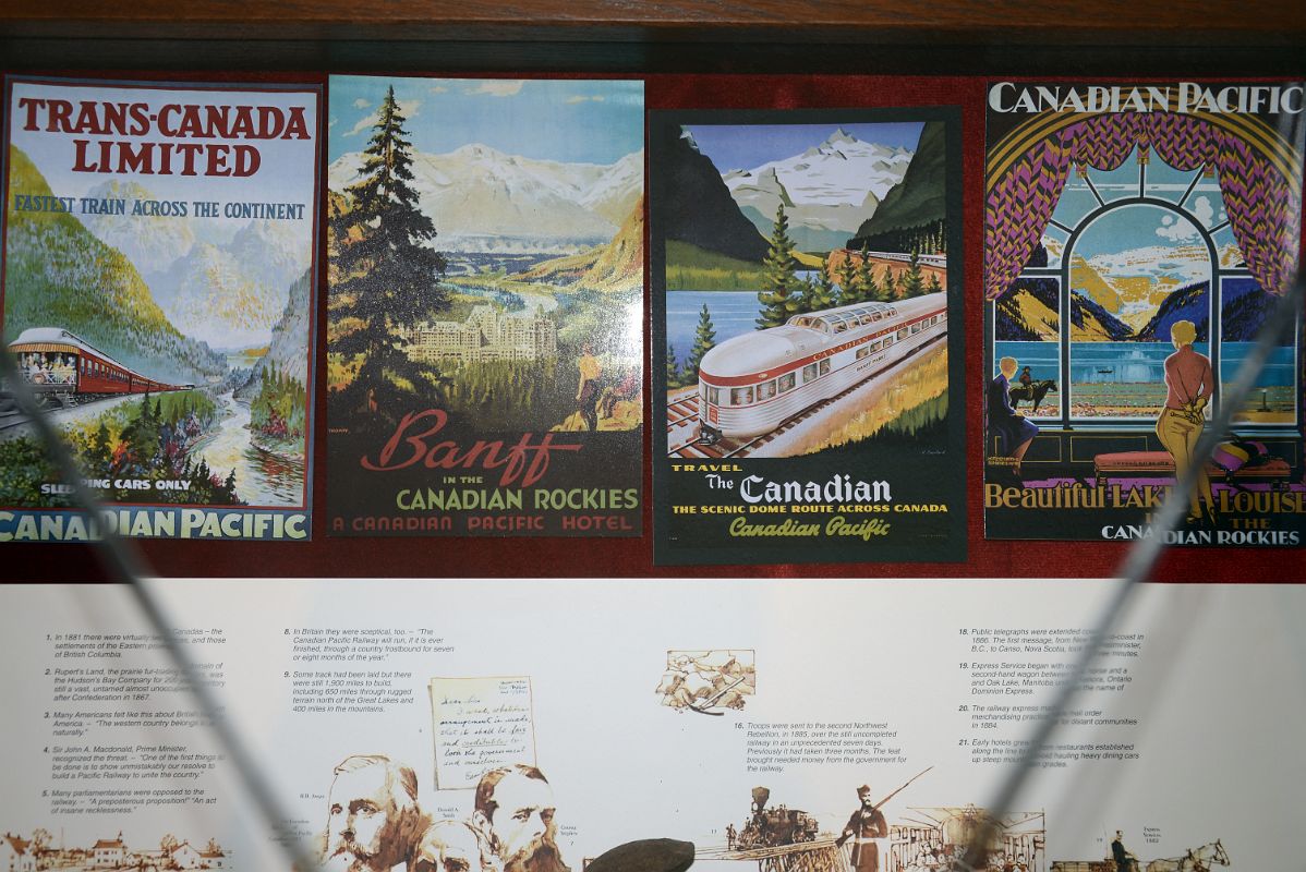 22I Brochures Advertising Canadian Pacific Railways In The Display Case In The Heritage Room At The Banff Springs Hotel